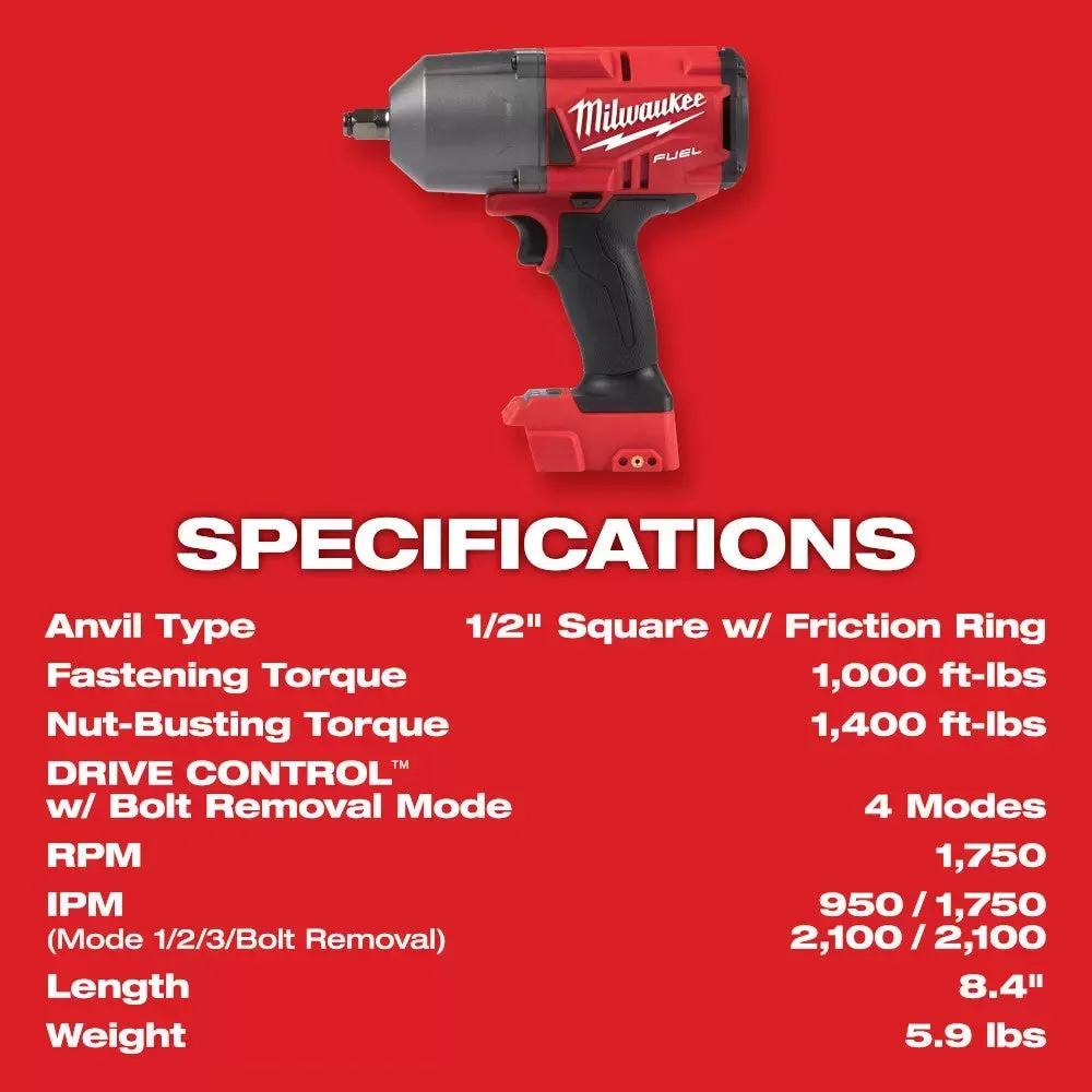 Milwaukee Pre-Sale 2767-22GR M18 FUEL 18V High Tourque Impact Wrench / Grease Gun Kit