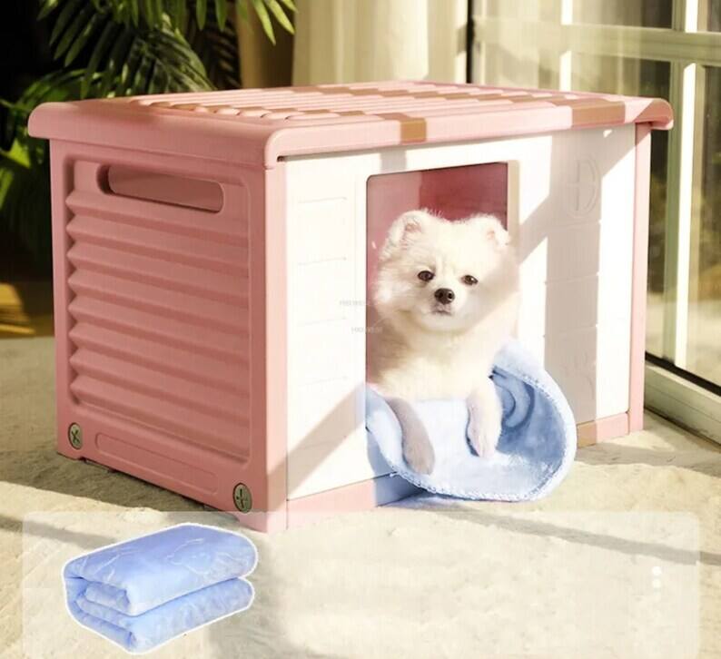 Waterproof Dog Kennels Outdoor Winter Warm Houses Four Seasons Creative House For Puppy Cats