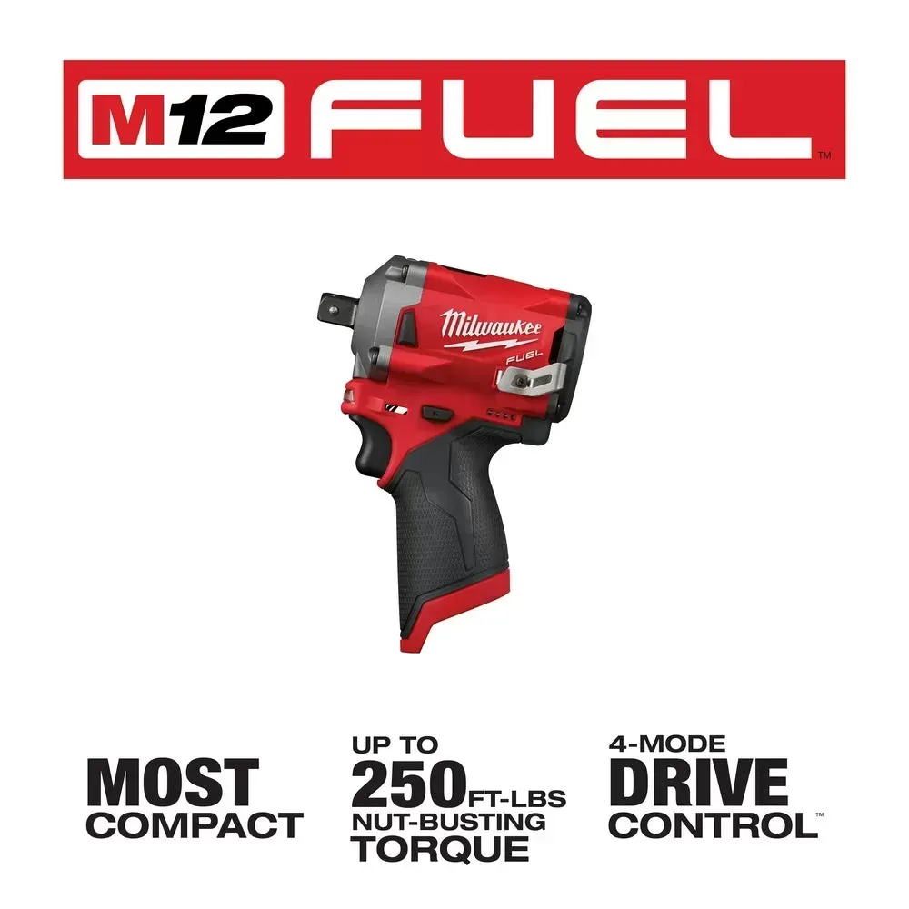 Milwaukee Pre-Sale 2555P-20 M12 FUEL 12V 1/2-Inch Pin Impact Wrench - Bare Tool