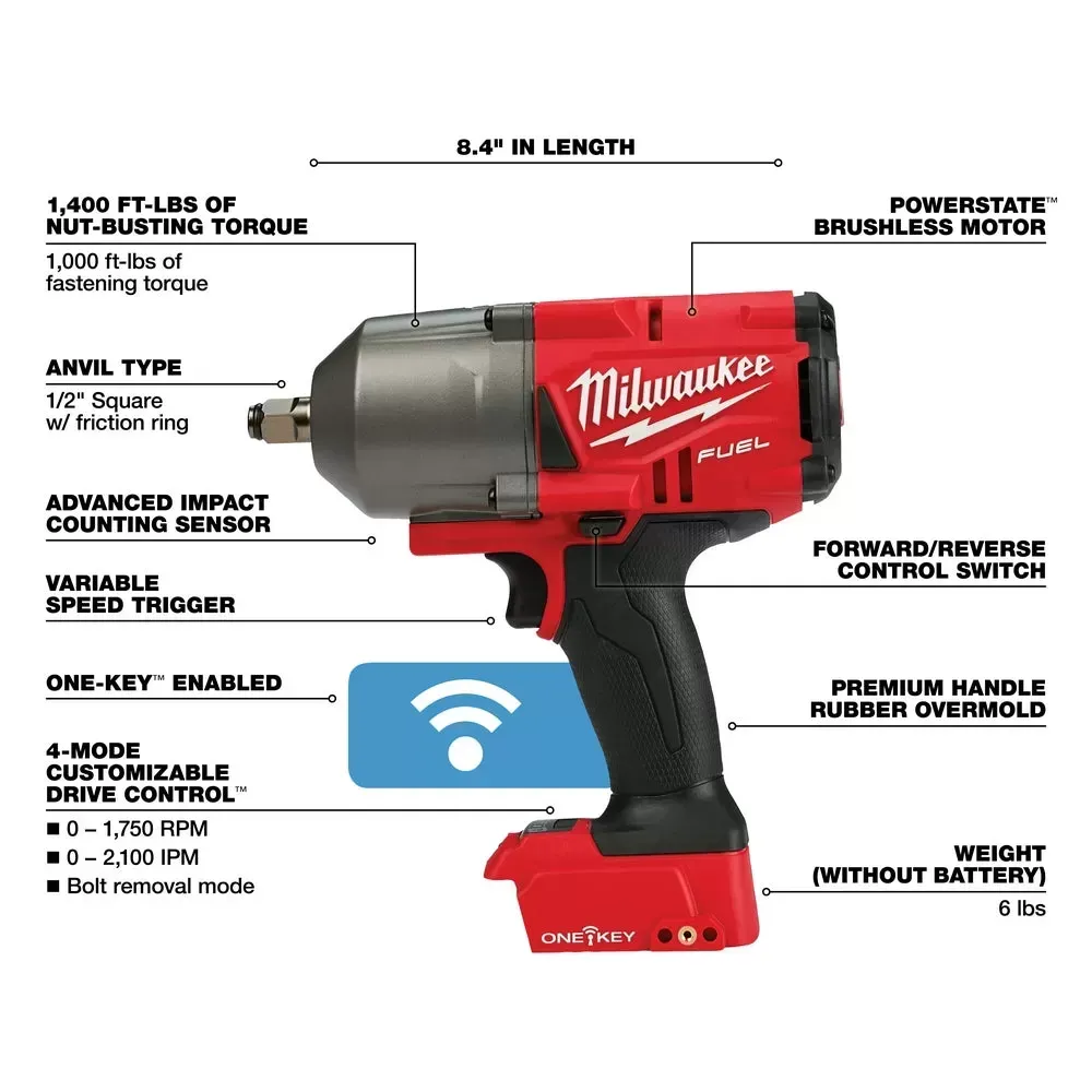 Milwaukee Pre-Sale 2863-20 M18 FUEL 18V 1/2-Inch Friction Ring Impact Wrench - Bare Tool