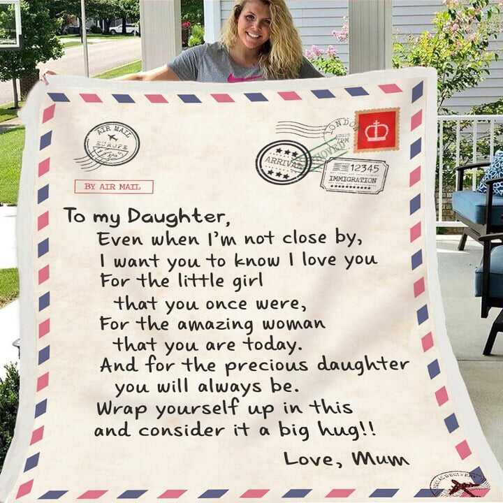 ?Letter Blanket Gift- Sweet Words To My Daughter