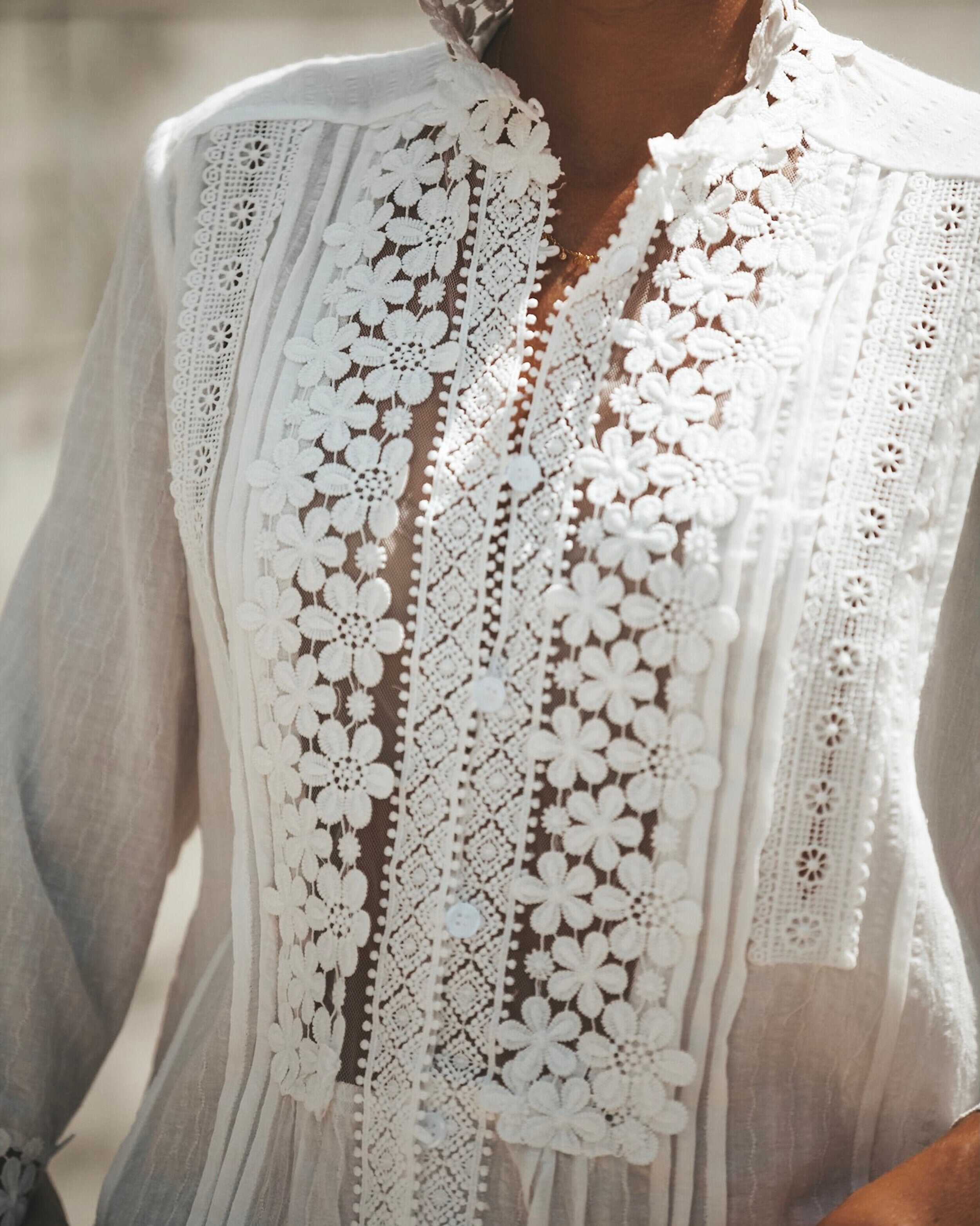 Crochet Lace Top - Ivory