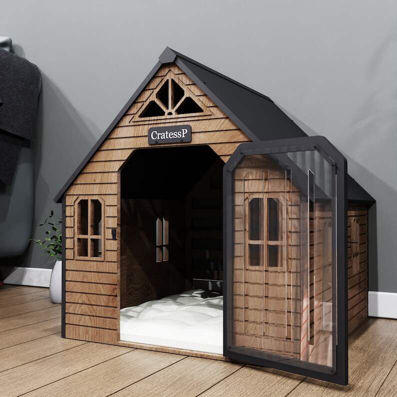 Modern Dog House | Indoor Dog House | Modern Dog Crate | Dog Crate Furniture | Modern Cat Furniture | Dog Bed Large Dogs | Dog Accessories