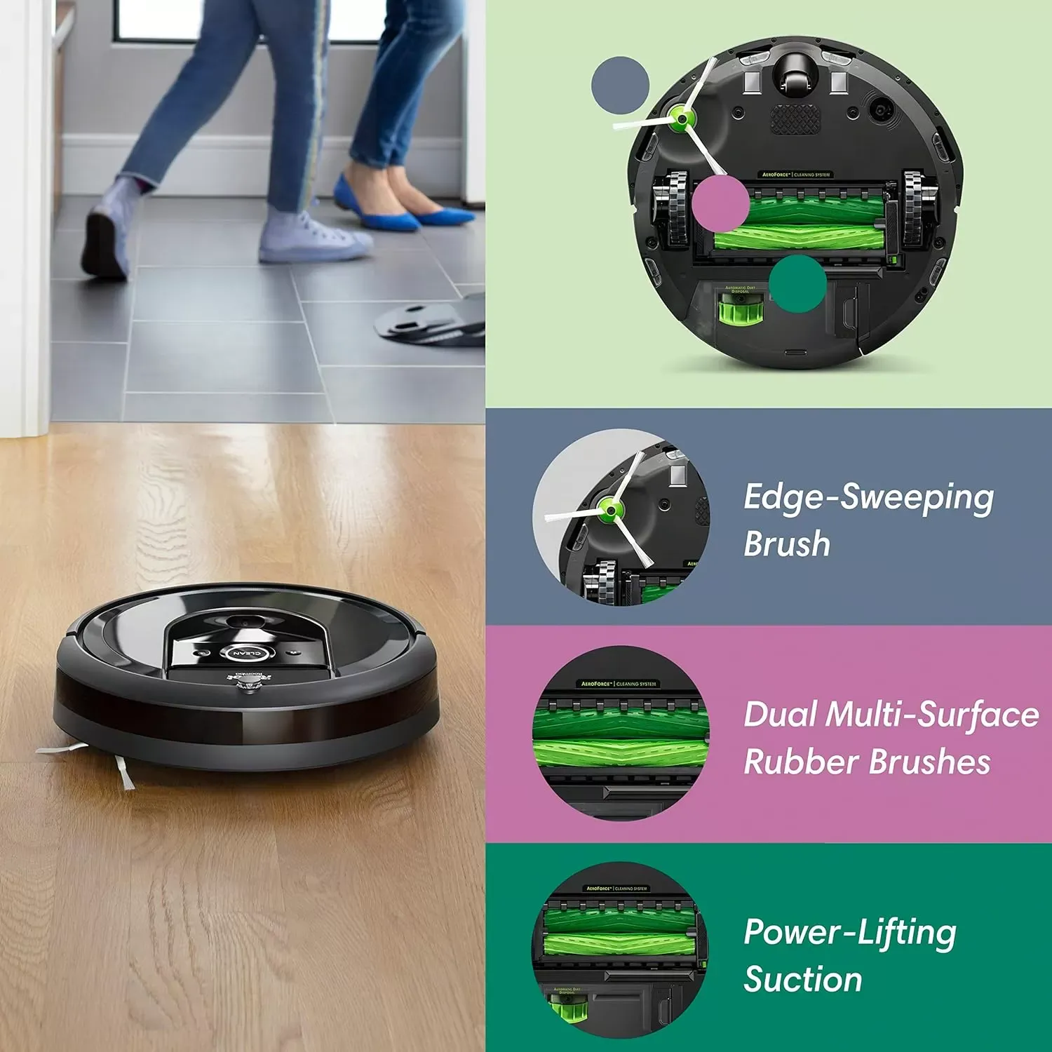 iRobot Roomba j6+ (6550) Self-Emptying Robot Vacuum – Identifies and avoids pet Waste & Cords, Empties Itself for 60 Days, Smart Mapping, Compatible with Alexa, Ideal for Pet Hair, Roomba J6+
