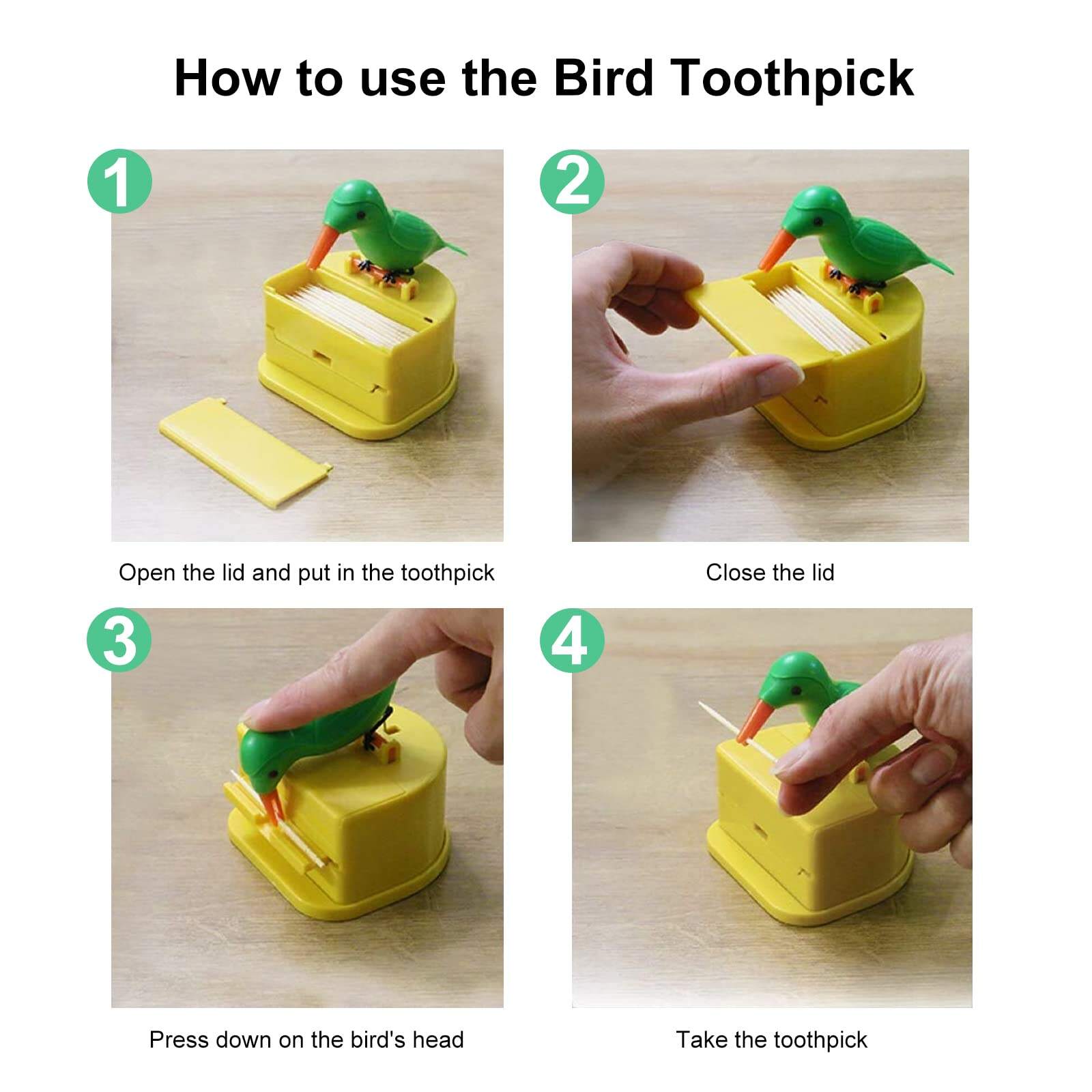 ?Last Day 48% Off - Woodpecker Toothpick Box(Contains 55 Toothpicks) - Buy 2 Get 1 Free