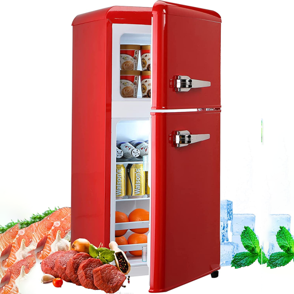 3.5Cu.Ft Double Door Compact Refrigerator With Freezer
