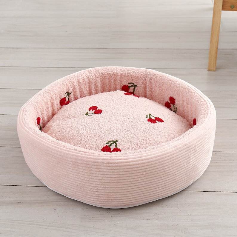 Super Cute Cherry Dot design Cat & Dog Bed