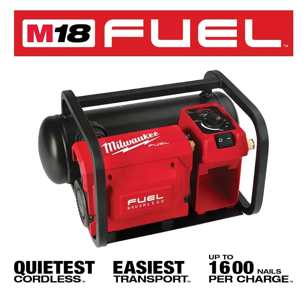 Milwaukee 2840-20 M18 FUEL 18V 2 Gallon Quiet Air Compressor - Bare Tool