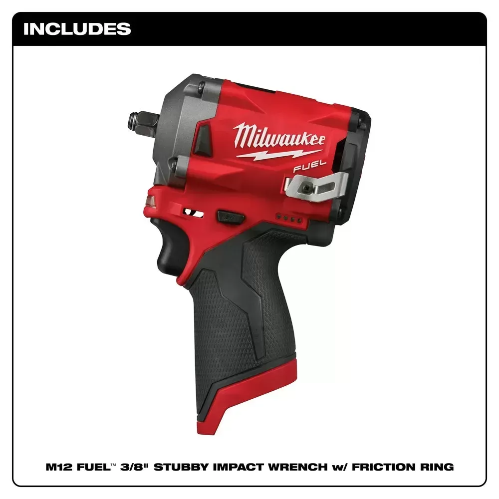 Milwaukee Pre-Sale 2554-20 M12 FUEL 12V 3/8-Inch Stubby Impact Wrench - Bare Tool